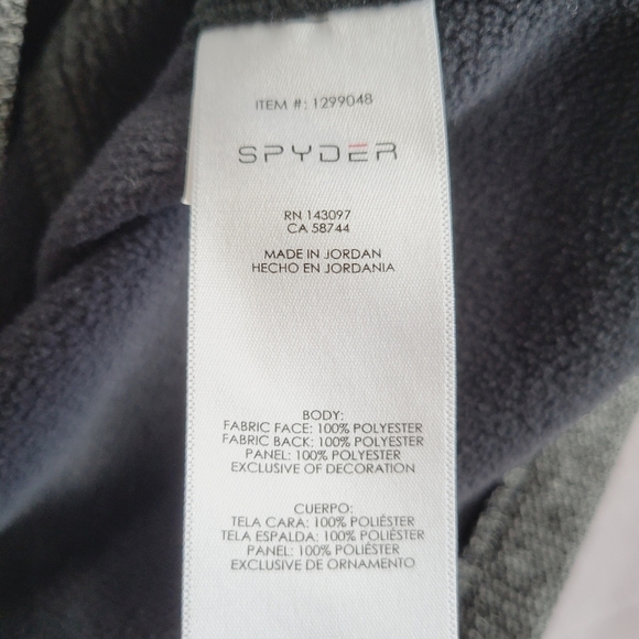 Spyder Gray and Black Quarter-Zip Pullover Top - Picture 9 of 13